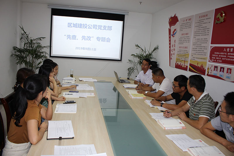 區(qū)城建投公司黨支部開展“先學(xué)、先查、先改”工作 預(yù)熱 “不忘初心、牢記使命”主題教育工作