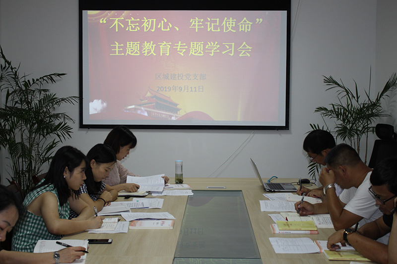 區(qū)城建投公司黨支部開展“先學(xué)、先查、先改”工作 預(yù)熱 “不忘初心、牢記使命”主題教育工作